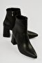 Women's Boots Pointed Toe Heeled Zippered Livia Black