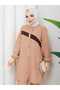 Women's Hijab Stone Detailed Tunic Pants Set - 4