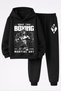 Muay Thai Sports Printed 3-Ply Quality Sweatshirt and Trackpants Children's Top and Bottom Set