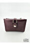 Mats Burgundy Faux Leather Snap Wallet
