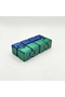 مكعب اللانهاية (Infinity Cube) باللونين الأزرق والأخضر المعدني المطبوع بتقنية ثلاثية الأبعاد - لعبة فيدجيت لتخفيف التوتر ذات ملمس مميز