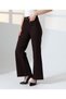 Women's Front Pocket Detailed Palazzo Jeans Trousers Brown 7079-78