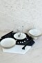 Aura Silver 6-Person 12 cm 6-Piece Premium Porcelain Tea Plate Set Platinum Pearl - 2