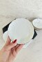 Aura Silver 6-Person 12 cm 6-Piece Premium Porcelain Tea Plate Set Platinum Pearl - 3