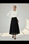 Women's Lined Lace-Up Elastic Long Skirt - 2