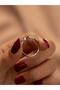 Arrow Design Zircon Stone Silver, Gray Color Adjustable Steel Ring - 2