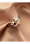 Arrow Design Zircon Stone Silver, Gray Color Adjustable Steel Ring - 3