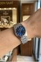 Women's Wristwatch |   32 mm Steel Case, Navy Blue Dial, Stone Detail, Steel Band - 4