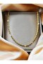 Women's Steel Necklace Twist Rope Model Anti-Tarnish Chain Gold Model - 3