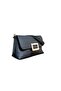 Wonderful Bag with Short and Long Straps, Croco Black