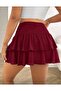 Plus Size High Waist Super Mini Tiered Skirt - 4