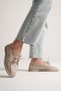 Women's Beige Suede Daily Comfortable Sole Lace-Up Loafer Shoes - 4