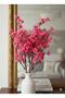 1Pc 5-Branch Fuchsia Pink Almond Flower Home Vase Decor Ornament - 2