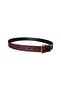 Burgundy Color Belt with Gold Square Buckle - 2
