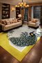 Mosso Multi-Color Peacock and Floral Pattern Woven Base Modern Decorative Carpet Mosso2145 - 3