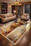 Mosso Multi-Colored Abstract Giraffe Pattern Woven Base Modern Decorative Carpet Mosso2143 - 2