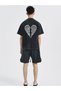 Washable Wing Skeleton Back Printed Unisex Oversized Vintage T-Shirt - 3
