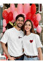 Double Matching Set 1 Men's Model Valentine's Day Printed Relaxed Fit T-shirt