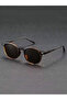 Brown Drop Frame Sunglasses Unisex Eyewear