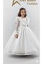 Girls' White Princess Dress, Girls' Birthday Dress, Girls' Graduation Dress