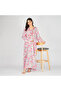 White Multicolor Floral Printed Jalabiya with Embroidered Neckline - 4