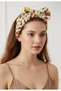 Cream Color Leopard Figured Plush Hair Band