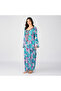 Lavender Blue Floral Printed Jalabiya with Maroon Embroidery - 5