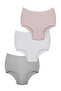 Women's Panties High Waist 3-Pack - Everyday Use, Cotton, Underwear Different Color Options