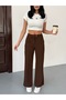 Women's Stretch Fabric Palazzo Loose Wide Leg Trousers - 4