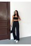 Women's Stretch Fabric Palazzo Loose Wide Leg Trousers - 7