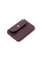 2 Pieces Burgundy Purple Faux Leather Multi-Compartment Women's Card Holder Wallet Set - 13X9 cm - 2
