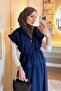 Emma Vest Set Skirted Modal Suit Navy Blue - 2