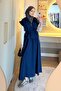 Emma Vest Set Skirted Modal Suit Navy Blue