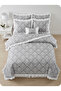 Double Ruffled Duvet Cover and 2 item(s) Ruffled Pillowcase || WITHOUT SHEET || - 2