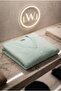 Women's Water Green Sparkling V-Neck Relaxed Fit Soft Textured Knitted Sweater - 4