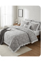 Double Ruffled Duvet Cover and 2 item(s) Ruffled Pillowcase || WITHOUT SHEET || - 5