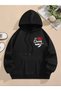 Hooded Sweatshirt with Front and Back Panels, “His Queen” Print, - 2