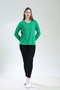 Green 100% Organic Cotton V-Neck Soft Textured Regular Fit Comfortable Cut Long Sleeve Combed Cotton T-Shirt - 3