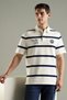 Mens Striped Regular Fit Cotton Polo T-Shirt