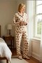 Women's Shirt Collar Standard Sleeve Regular Fit Animal Pattern Wellsoft Pajama Set