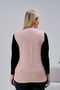 Women's Angora Silvery Wool Knitted Pocketed Mother Knitwear Vest - 3