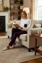 Women's Crew Neck Long Sleeve Plaid Pattern Pajama Set Functional Quality - 3