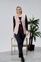 Women's Angora Silvery Wool Knitted Pocketed Mother Knitwear Vest - 6