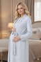 Women's Floral Plus Size Maternity Nightgown Dressing Gown Set - 8