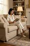 Women's Shirt Collar Standard Sleeve Regular Fit Wrinkled Textured Knitted Pajama Set Functional - 4