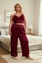 Women's V-Neck Sleeveless Regular Fit Satin Woven Pajama Set Functional Durable Aesthetic - 5