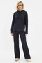 Women's Hooded Low Armhole Relaxed Fit Knitted Pajama Set Long Leg Tube Leg Functional - 3