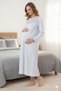 Women's Floral Plus Size Maternity Nightgown Dressing Gown Set - 2