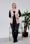 Women's Angora Silvery Wool Knitted Pocketed Mother Knitwear Vest - 5