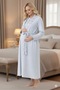 Women's Floral Plus Size Maternity Nightgown Dressing Gown Set - 6